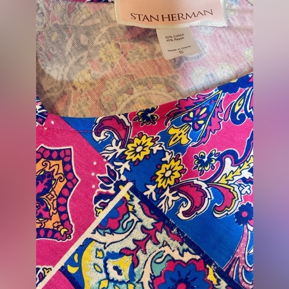 NWOT Stan Herman Women’s Boho Maxi Dress Size Small - Picture 6 of 6